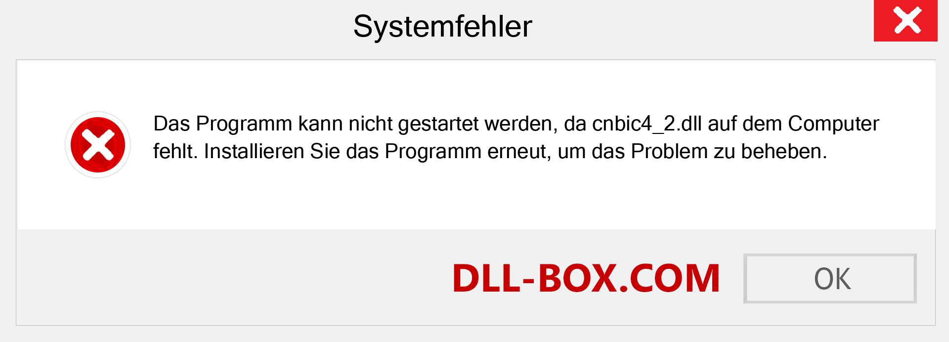 cnbic4_2.dll-Datei fehlt?. Download für Windows 7, 8, 10 - Fix cnbic4_2 dll Missing Error unter Windows, Fotos, Bildern